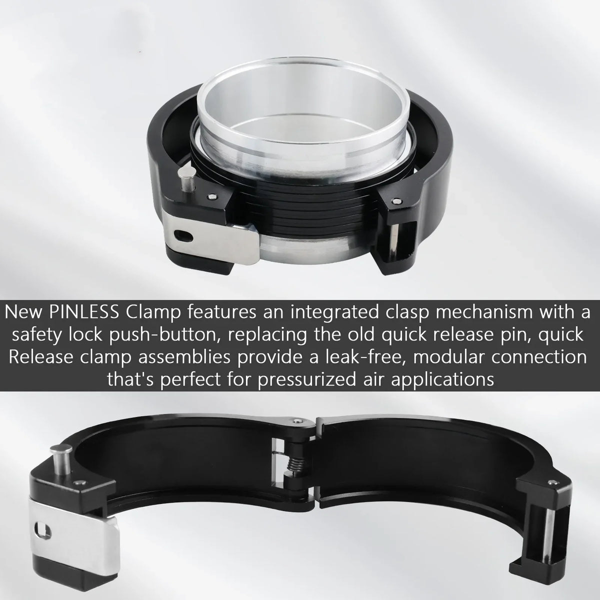 Universal 2.5/3/3.5/4 Inch Pinless HD Clamp for Intercooler Pipe Clamp and Flanges 63/76/102mm