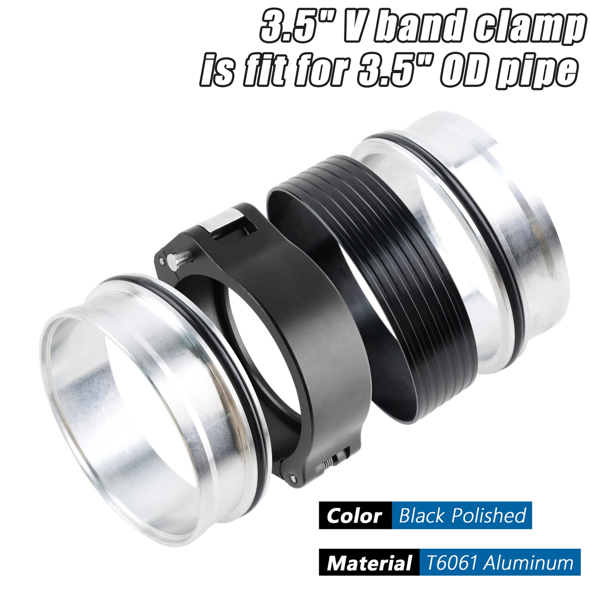 Universal 2.5/3/3.5/4 Inch Pinless HD Clamp for Intercooler Pipe Clamp and Flanges 63/76/102mm