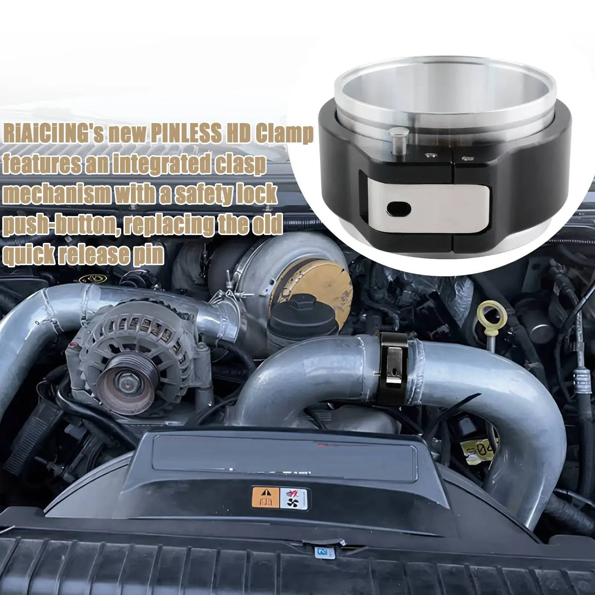 Universal 2.5/3/3.5/4 Inch Pinless HD Clamp for Intercooler Pipe Clamp and Flanges 63/76/102mm