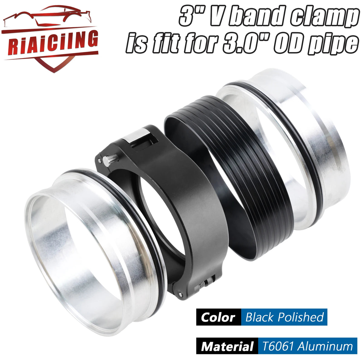 Universal 2.5/3/3.5/4 Inch Pinless HD Clamp for Intercooler Pipe Clamp and Flanges 63/76/102mm
